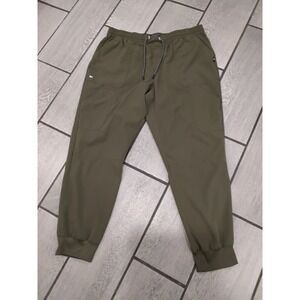 Koi Next Gen Day to Night Scrub Pants Olive Green Joggers Mens Large Regular